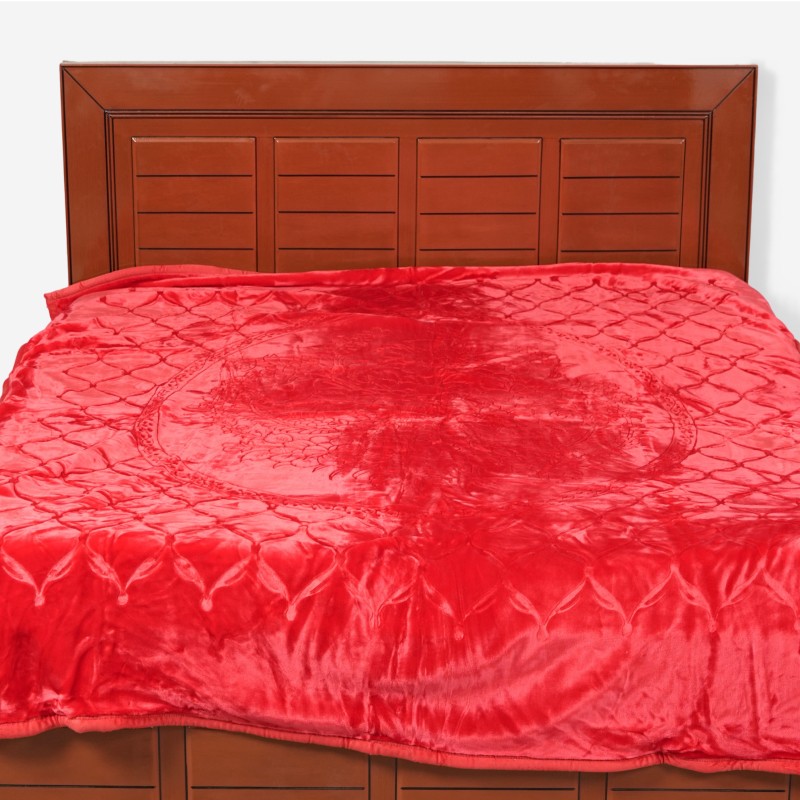 Avalon Double Bed Blanket - (DBB-Avalon-Crimson)-3